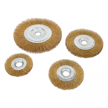 Copper Coated Curved Wire Wheel Brush For Industrial Polishing and Cleaning