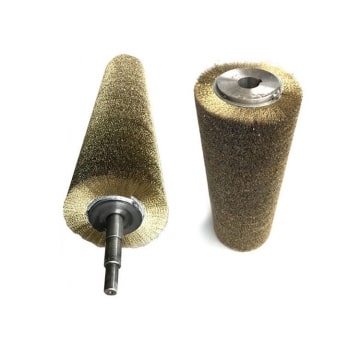 Flexible Durable Steel Copper Wire Industrial Curved Wire Roller Brush for Cleaning and Polishing