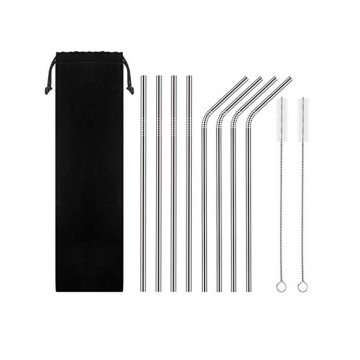 Eco Friendly Reusable Colorful Stainless Steel Drinking Metal Straw