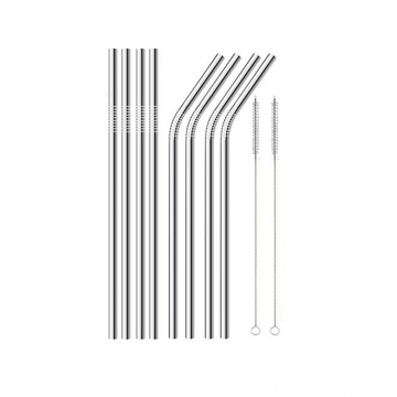 Silver Black Gold Purple Brass Color 304 Stainless Steel Drinking Straw